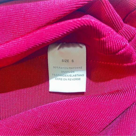 Burgundy Halter Bandage Cut Out Dress - Picture 6 of 7